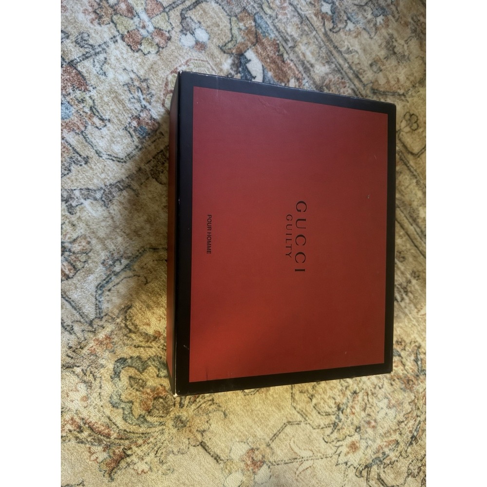 Gucci Guilty Pour Homme Large Red & Black Cardboard Gift Box Set, 2 Boxes